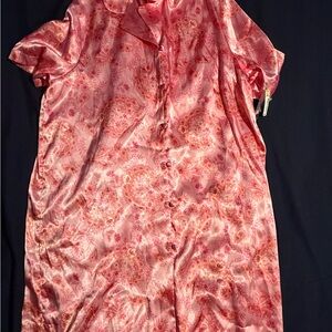 Delicates Pink and Orange Satin Nightwear